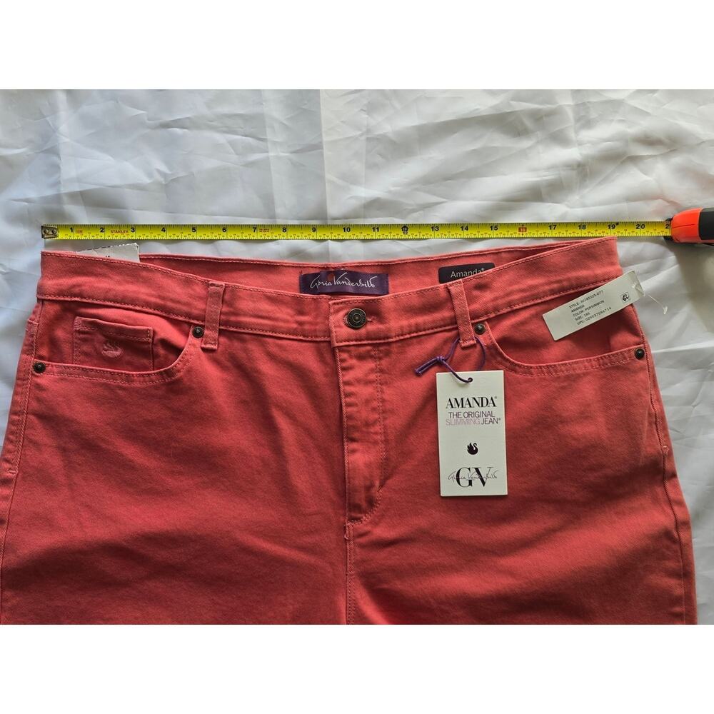 NWT Gloria Vanderbilt Straight-Leg Jeans in Persimmon - Picture 7 of 8